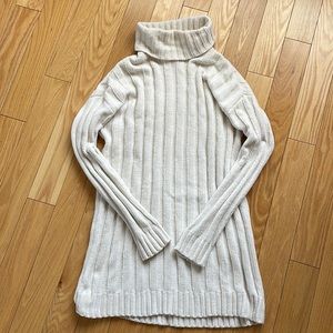 BCBG Chenille Cream Sweater Dress, Size Small